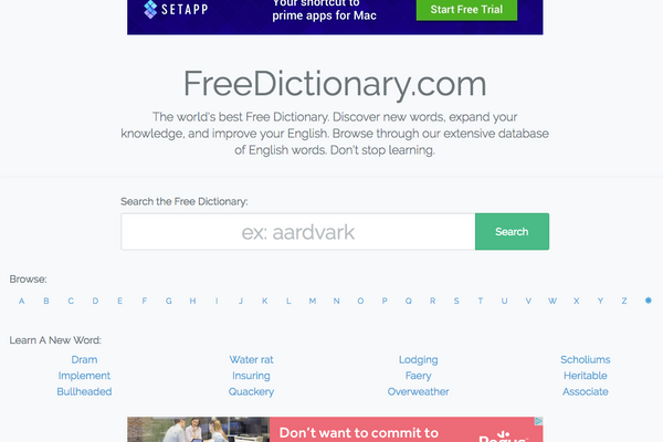 FreeDictionary.com - Free Dictionary - Adam Sawicki Toronto Web Developer